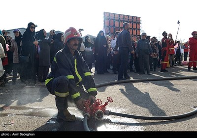 مانور عملیاتی آتش نشانان داوطلب در شیراز