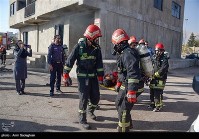 مانور عملیاتی آتش نشانان داوطلب در شیراز