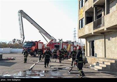 مانور عملیاتی آتش نشانان داوطلب در شیراز