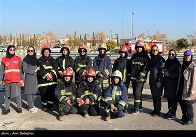 مانور عملیاتی آتش نشانان داوطلب در شیراز