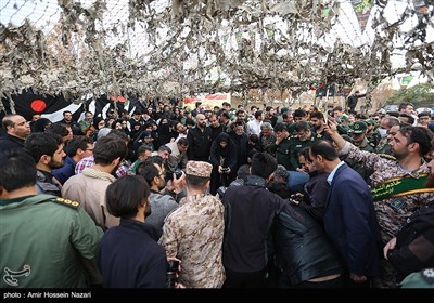 تشییع شهید مدافع حرم الیاس چگینی در بوئین زهرا