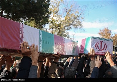 استقبال از پیکر هشت شهید گمنام دفاع مقدس در قزوین