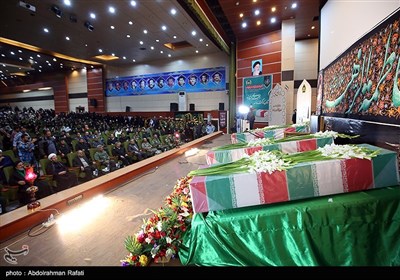 مراسم استقبال از پیکر چهار شهید گمنام - همدان