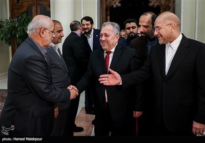 Встреча премьер-министра Сирии со спикером Исламского консультативного совета Ирана в Тегеране