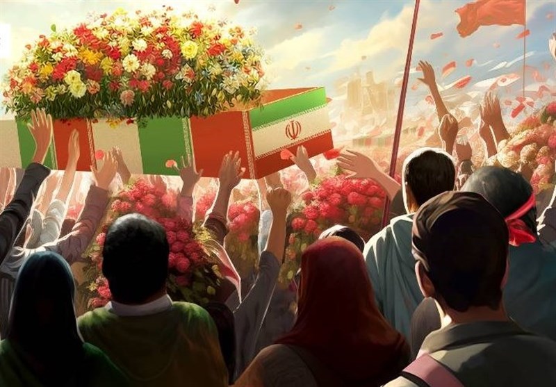 تشییع و تدفین 7 شهید گمنام در کرمانشاه + جزئیات