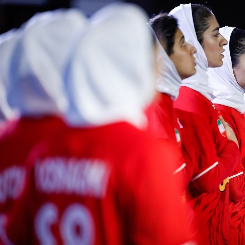 Iranian Women s Handball League Final Sepahan F.C womens players lift the  trophy at the award