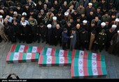 مراسم تشییع پیکر مطهر هفت شهید گمنام دوران دفاع مقدس در قم