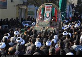 مراسم تشییع پیکر مطهر هفت شهید گمنام دوران دفاع مقدس در قم 