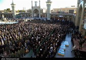 مراسم تشییع پیکر مطهر هفت شهید گمنام دوران دفاع مقدس در قم 