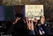 مراسم تشییع پیکر مطهر هفت شهید گمنام دوران دفاع مقدس در قم 