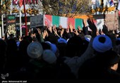 مراسم تشییع پیکر مطهر هفت شهید گمنام دوران دفاع مقدس در قم 
