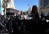 مراسم تشییع پیکر مطهر 12 شهید گمنام دفاع مقدس و 2 شهید حادثه تروریستی راسک