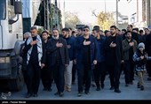 تشییع پیکر 7 شهید گمنام در کرمانشاه