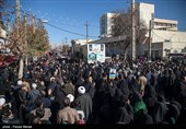 تشییع پیکر 7 شهید گمنام در کرمانشاه