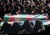 تشییع پیکر 7 شهید گمنام در کرمانشاه