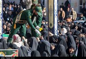 تشییع پیکر 7 شهید گمنام در کرمانشاه