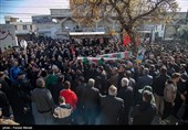 تشییع پیکر 7 شهید گمنام در کرمانشاه