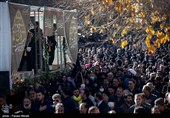 تشییع پیکر 7 شهید گمنام در کرمانشاه