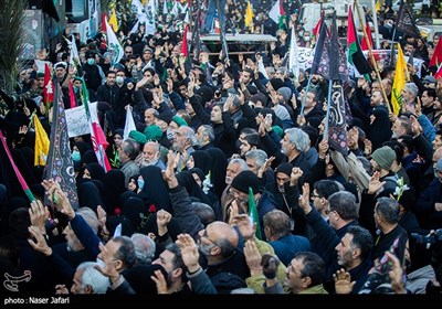 مراسم تشییع پیکر 110 شهید گمنام در تهران -2