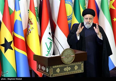 سید ابراهیم رئیسی رئیس جمهور در نشست بین‌المللی تهران درباره فلسطین