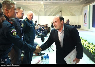 محمدحسن نامی، رئیس سازمان مدیریت بحران کشور در دومین رویداد بین‌المللی نمایشگاهی ایران قوی