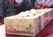 استقبال از پیکرهای پاک 34 شهید دفاع مقدس در مرز شلمچه
