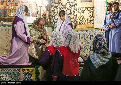آیین عشای ربانی در کلیسای وانک - اصفهان