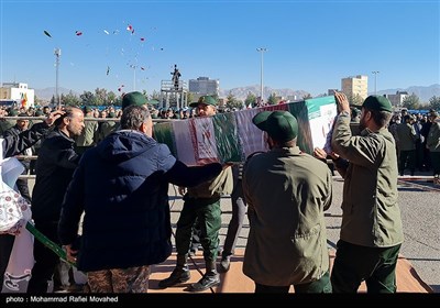  تشییع پیکر شهدای حادثه تروریستی کرمان در مصلی کرمان