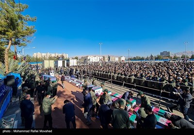  تشییع پیکر شهدای حادثه تروریستی کرمان در مصلی کرمان