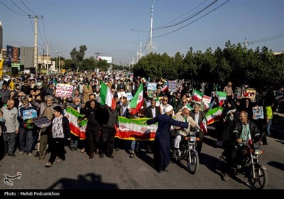 راهپیمایی مردم اهواز در محکومیت حمله تروریستی کرمان