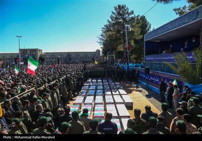 تشییع پیکر شهدای حادثه تروریستی کرمان در مصلی کرمان