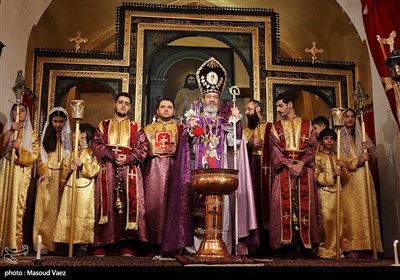 آیین عشای ربانی در کلیسای سرکیس مقدس - تبریز