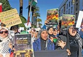 شهروندان مغربی خواستار توقف حمایت غرب از رژیم اسرائیل شدند