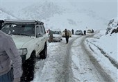 بارش سنگین برف در گردنه ژالانه کردستان/ احتمال ریزش بهمن در ارتفاعات و گردنه‌ها + فیلم