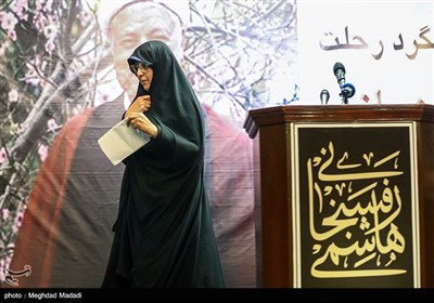 فاطمه هاشمی در هفتمین سالگرد درگذشت هاشمی رفسنجانی
