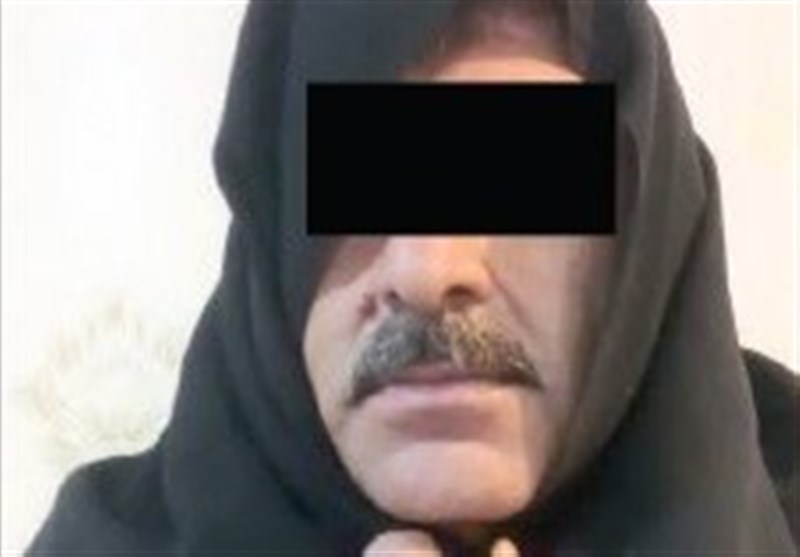 سارق سبیل کلفت با چادر زنانه دستگیر شد