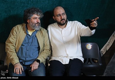 پشت صحنه برنامه تلویزیونی حسینیه معلی با حضور رئیس سازمان صدا و سیما