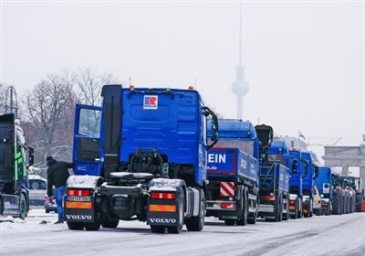  کامیون داران آلمانی هم در اعتراض به سیاست‌های دولت به خیابان‌ها آمدند 