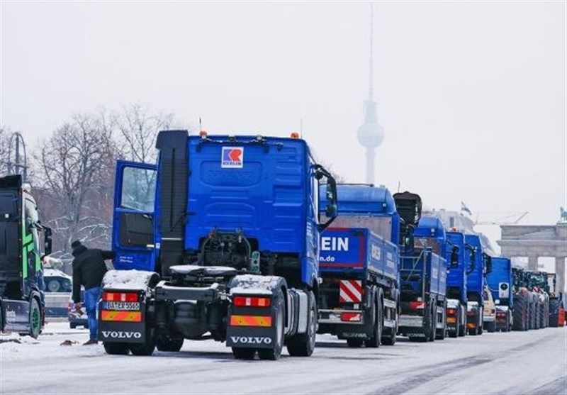 کامیون داران آلمانی هم در اعتراض به سیاست‌های دولت به خیابان‌ها آمدند