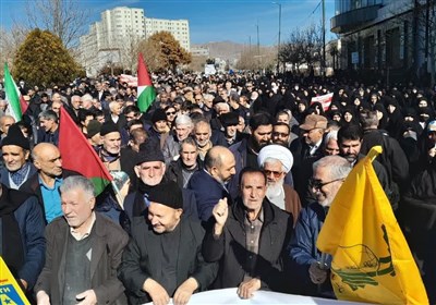 راهپیمایی نمازگزاران زنجانی علیه جنایات رژیم صهیونیستی