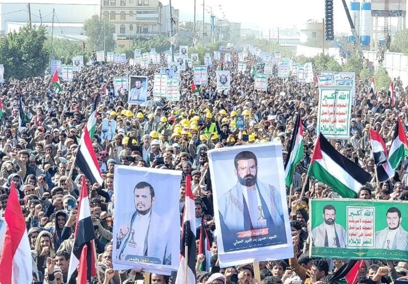 تظاهرات گسترده یمنی‌ها در همبستگی با غزه و مقاومت فلسطین