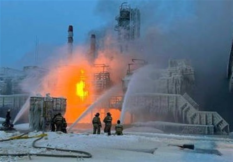 عامل خارجی علت آتش سوزی بزرگ در پایانه گازی روسیه