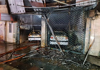  آتش‌سوزی در یک تعمیرگاه خودرو در تهران 