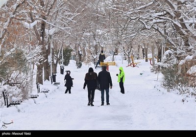 شادی مردم تبریز بعد از بارش برف