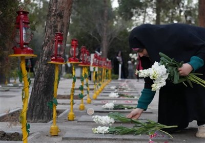  عطرافشانی گلزار شهدای بهشت زهرا (س) در یادواره ۲۴ هزار شهید تهران 