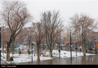 بارش برف در زنجان