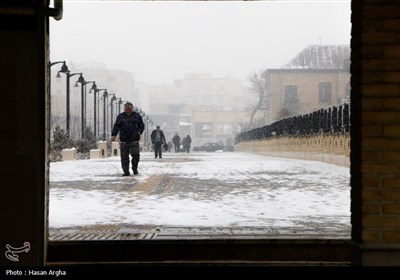 بارش برف در زنجان