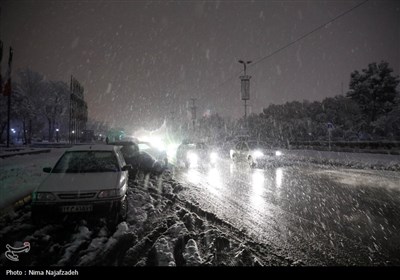 بارش برف در مشهد