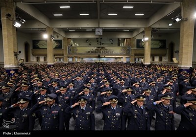 دیدار فرماندهان نیروی هوایی و پدافند هوایی ارتش با رهبر معظم انقلاب