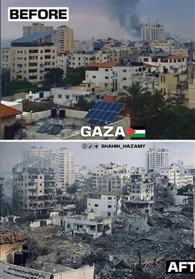  تصاویر باورنکردنی غزه قبل و بعد از جنگ 